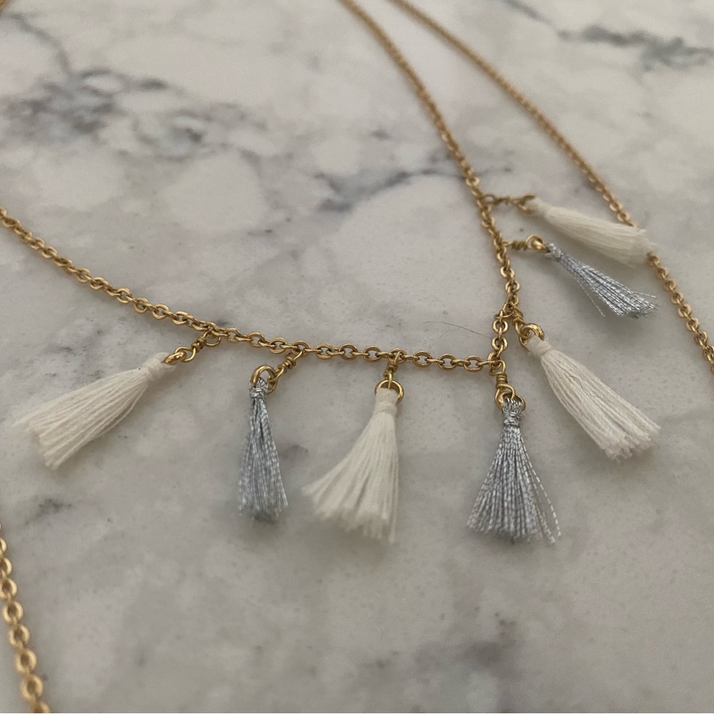 J. Crew Double Strand boho necklace, Like New